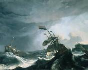 卢多尔夫巴克赫伊森 - Ships in Distress in a Heavy Storm